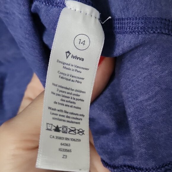 LULULEMON | Ivivva waterfall cardigan cotton purple girls sz 14 - Picture 5 of 6